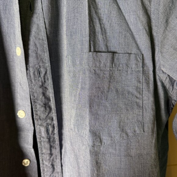 J Crew Slim Untucked Long Sleeve Button Down Denim Blue Size Medium - Picture 6 of 7